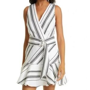 NWT Ted Baker London Striped Linen Blend Mini Dress Size 6